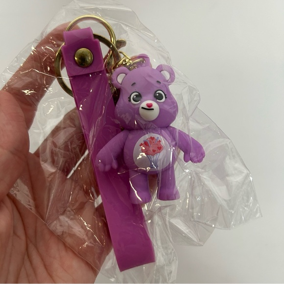 Care Bears Rubber Keychain 6 Different Colors NEW - Picture 7 of 15